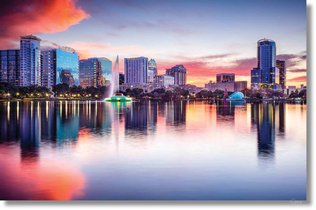 Wonder Orlando Skyline Frameless Tempered Glass Wall Art In Multi