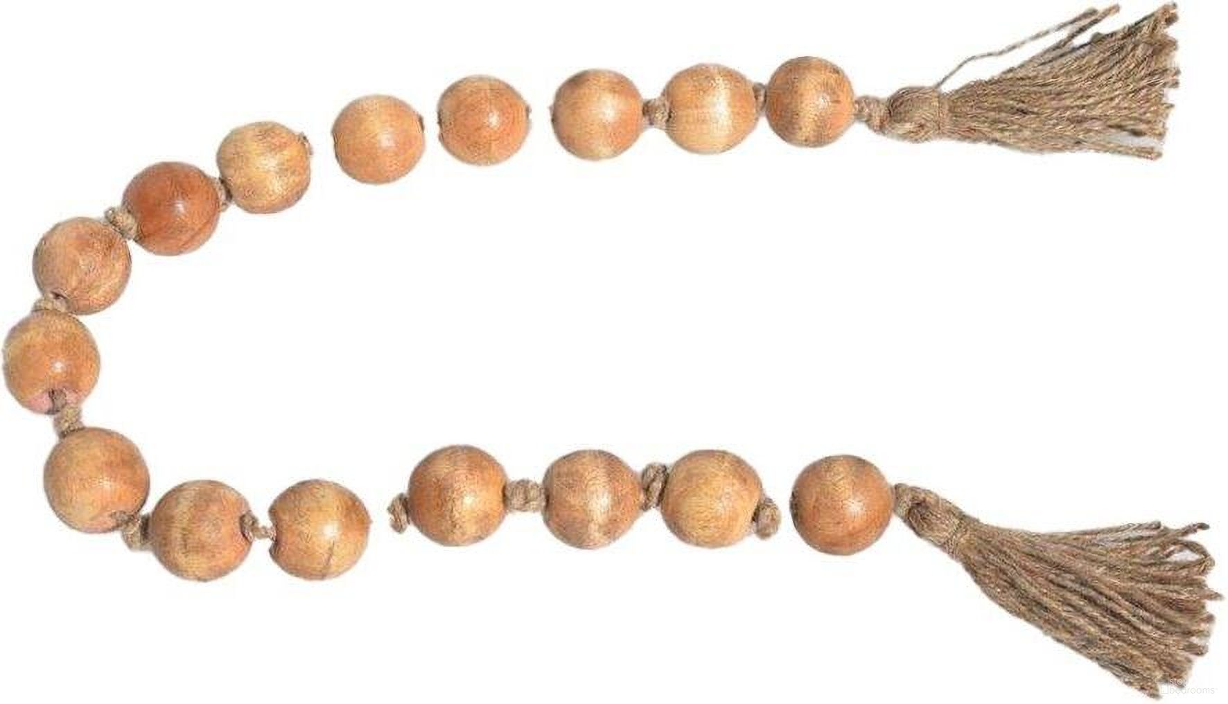 Sagebrook Home Wood Beaded Garland - Thumbnail 5