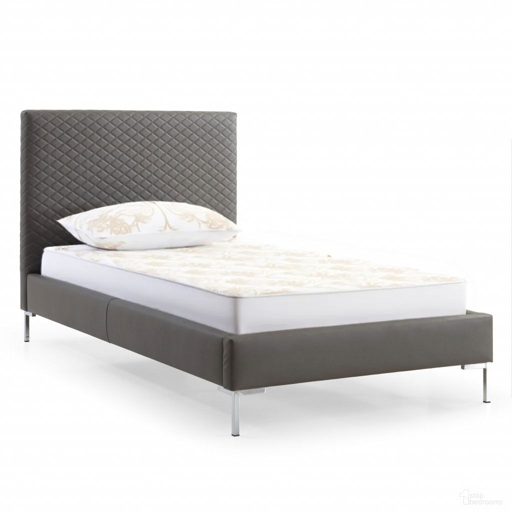 The appearance of Wood and Faux Leather Twin Bed Frame In Dark Gray and Gray designed by Homeroots in the modern / contemporary interior design. This dark gray and gray piece of furniture was selected by 1StopBedrooms from to add a touch of cosiness and style into your home. Sku: 486091. Material: Faux Leather. Bed Size: Twin.