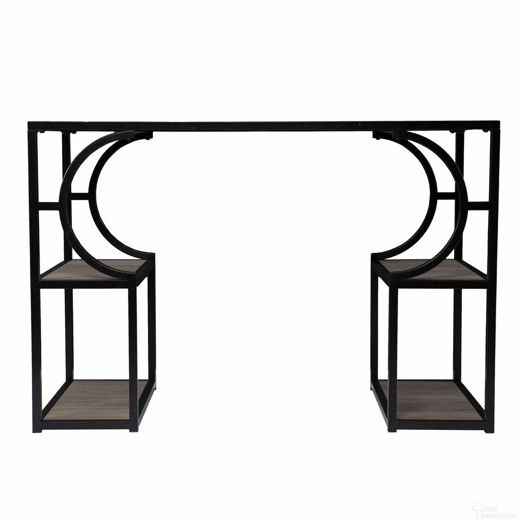 The appearance of Wood and Iron Writing Desk with Storage designed by Homeroots in the transitional interior design. This piece of furniture was selected by 1StopBedrooms from to add a touch of cosiness and style into your home. Sku: 402074. Material: Wood.