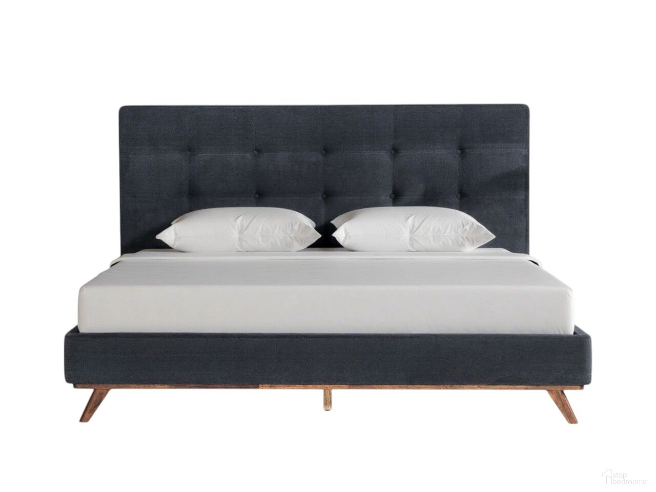 The appearance of Wood and Tufted Polyester King Bed Frame In Brown and Gray designed by Homeroots in the transitional interior design. This brown and gray piece of furniture was selected by 1StopBedrooms from to add a touch of cosiness and style into your home. Sku: 486204. Material: Polyester. Bed Size: King.