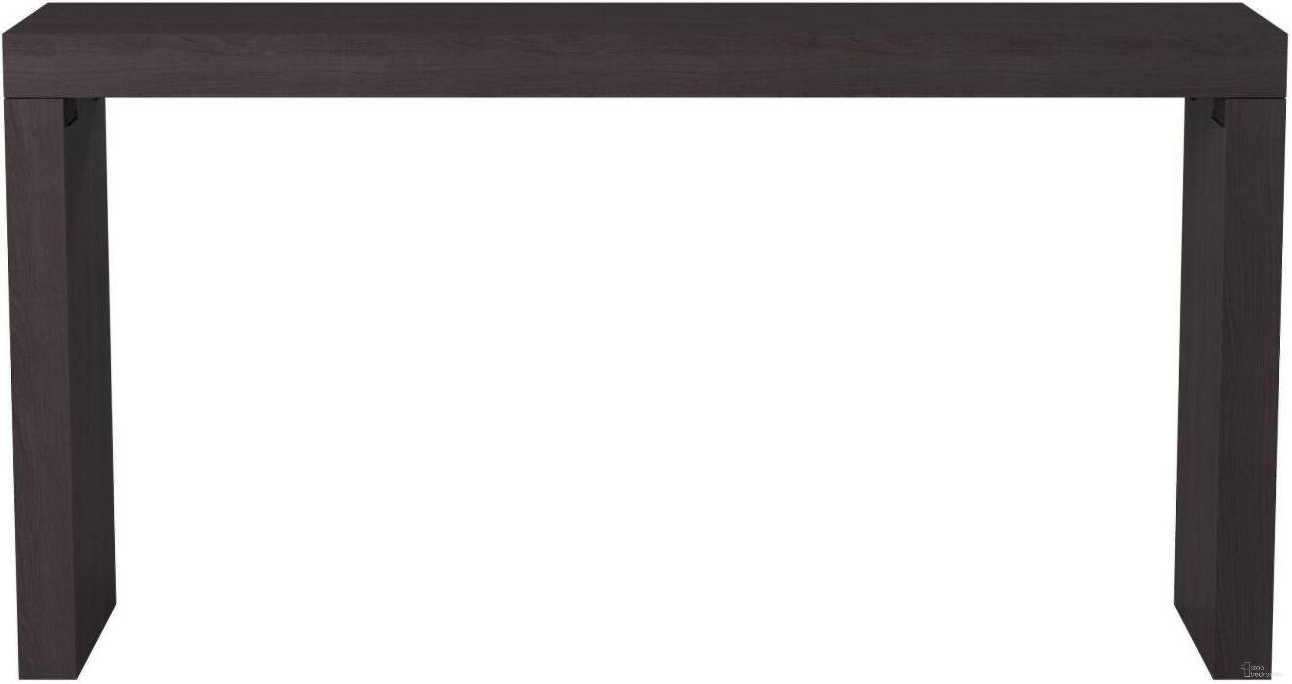The appearance of Wood Grain Veneer Console Table In Black designed by Howard Elliott in the modern / contemporary interior design. This black piece of furniture was selected by 1StopBedrooms from to add a touch of cosiness and style into your home. Sku: 37131. Material: Wood.