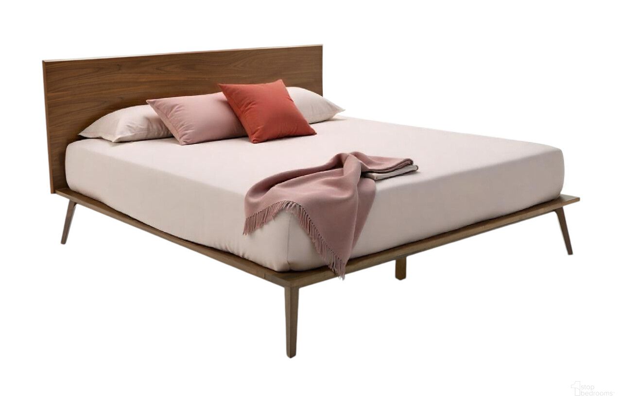 Wood King Bed Frame In Brown