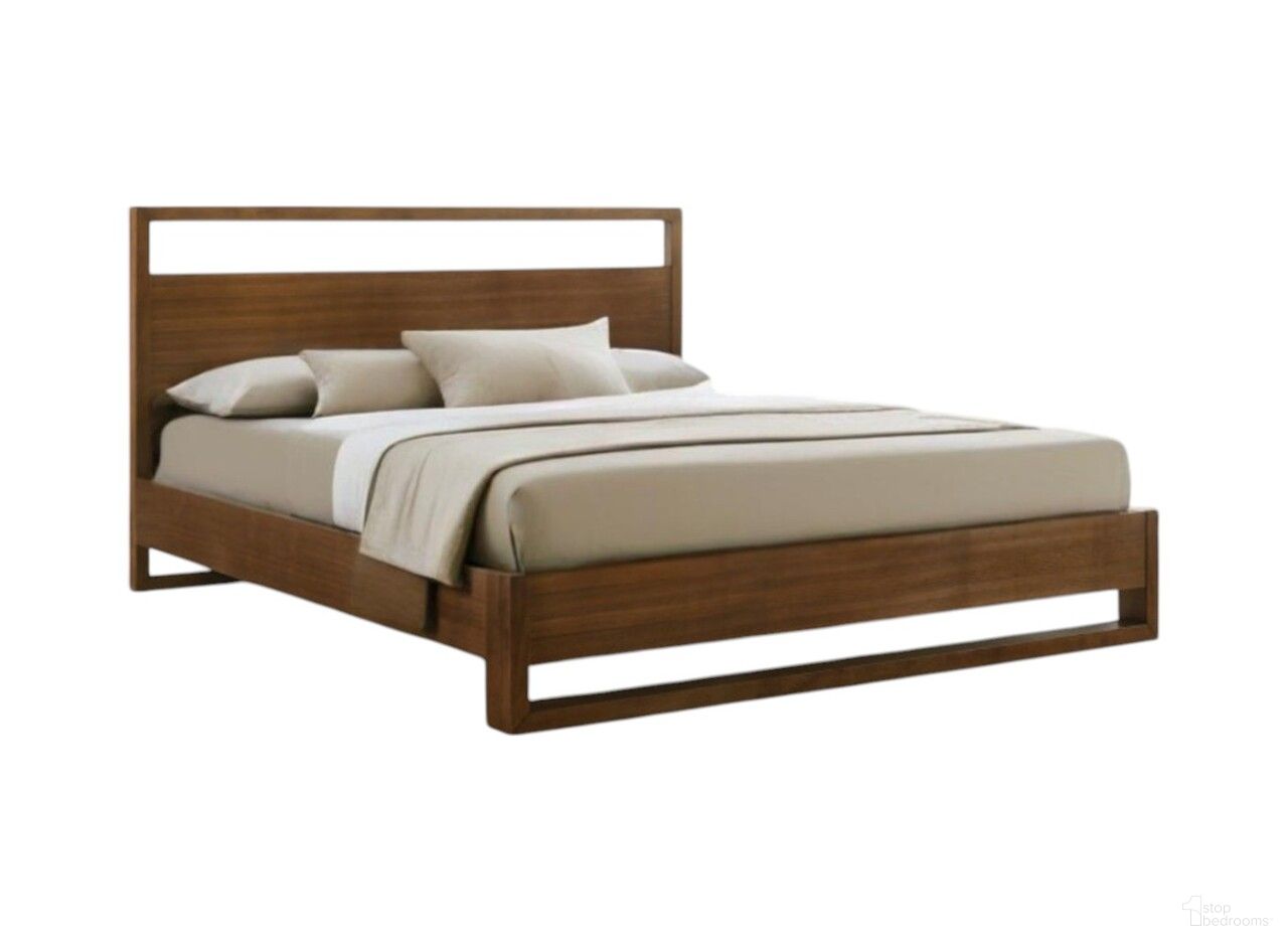 Wood King Bed Frame In Brown