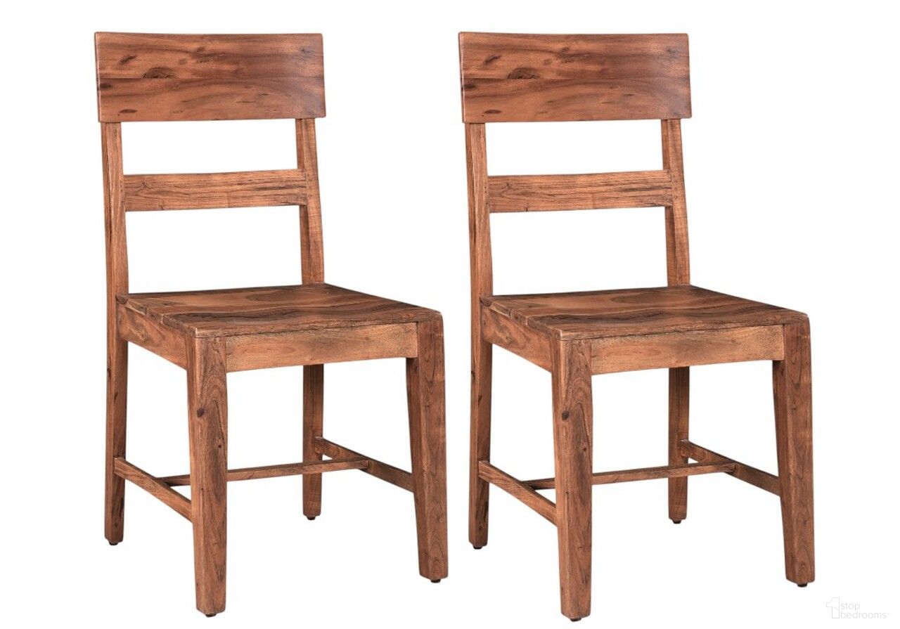 The appearance of Wood Ladder Back Dining Side Chairs Set of 2 In Brown designed by Homeroots in the traditional interior design. This brown piece of furniture was selected by 1StopBedrooms from to add a touch of cosiness and style into your home. Sku: 522054. Material: Wood. Chair Type: Side Chair.