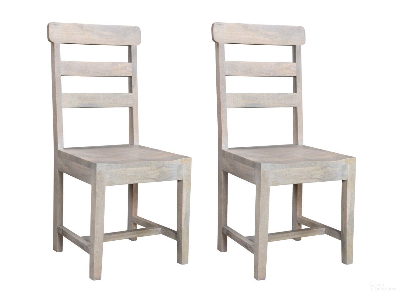 The appearance of Wood Ladder Back Dining Side Chairs Set of 2 In White designed by Homeroots in the traditional interior design. This white piece of furniture was selected by 1StopBedrooms from to add a touch of cosiness and style into your home. Sku: 522051. Material: Wood. Chair Type: Side Chair.