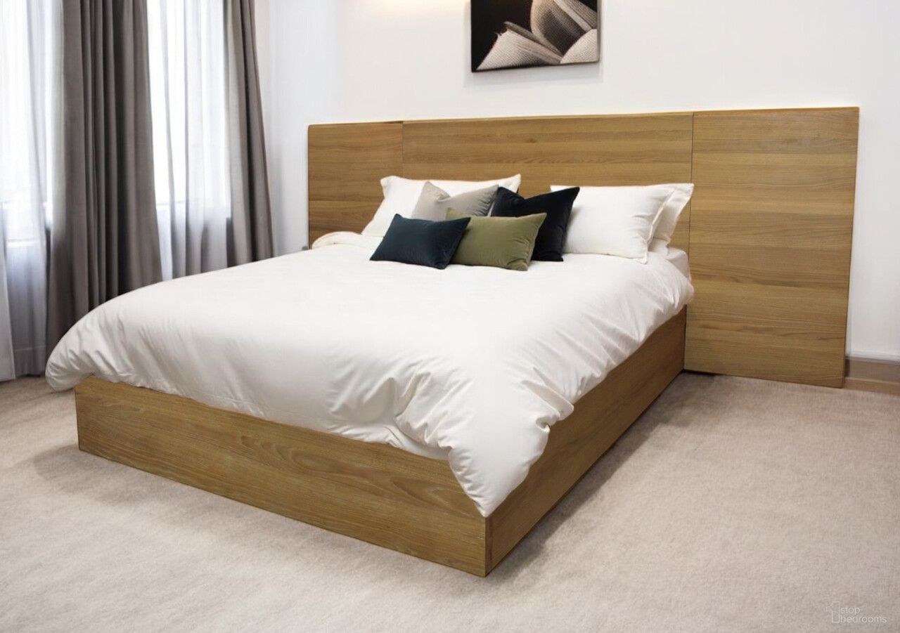 The appearance of Wood Queen Bed Frame In Natural designed by Homeroots in the rustic / southwestern interior design. This natural piece of furniture was selected by 1StopBedrooms from to add a touch of cosiness and style into your home. Sku: 558193. Bed Size: Queen. Material: Solid Wood.