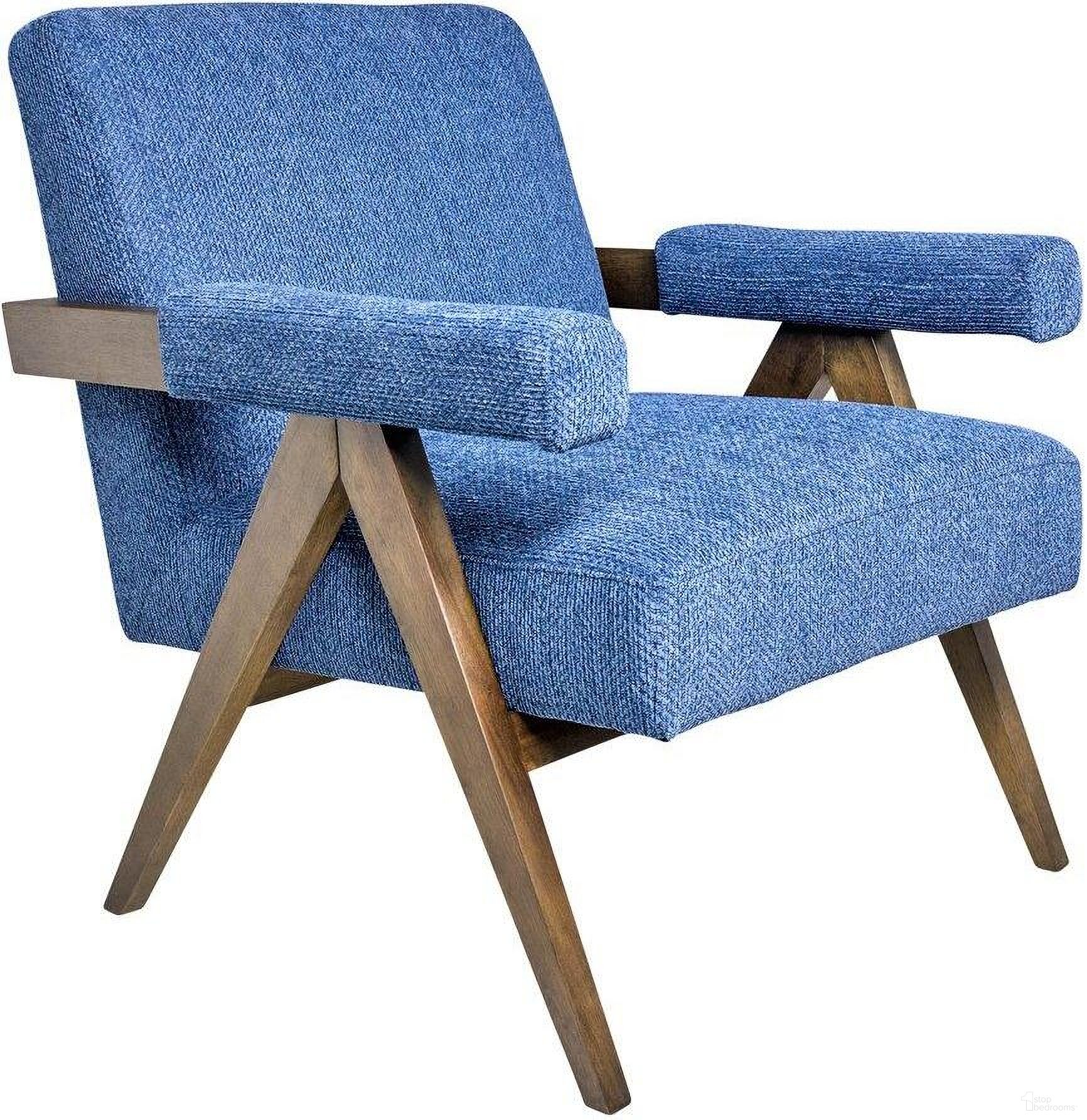 The appearance of Wood - Scandinavian Accent Chair In Navy Blue designed by Sagebrook Home in the modern / contemporary interior design. This blue piece of furniture  was selected by 1StopBedrooms from  to add a touch of cosiness and style into your home. Sku: 17051-02. Material: Wood.