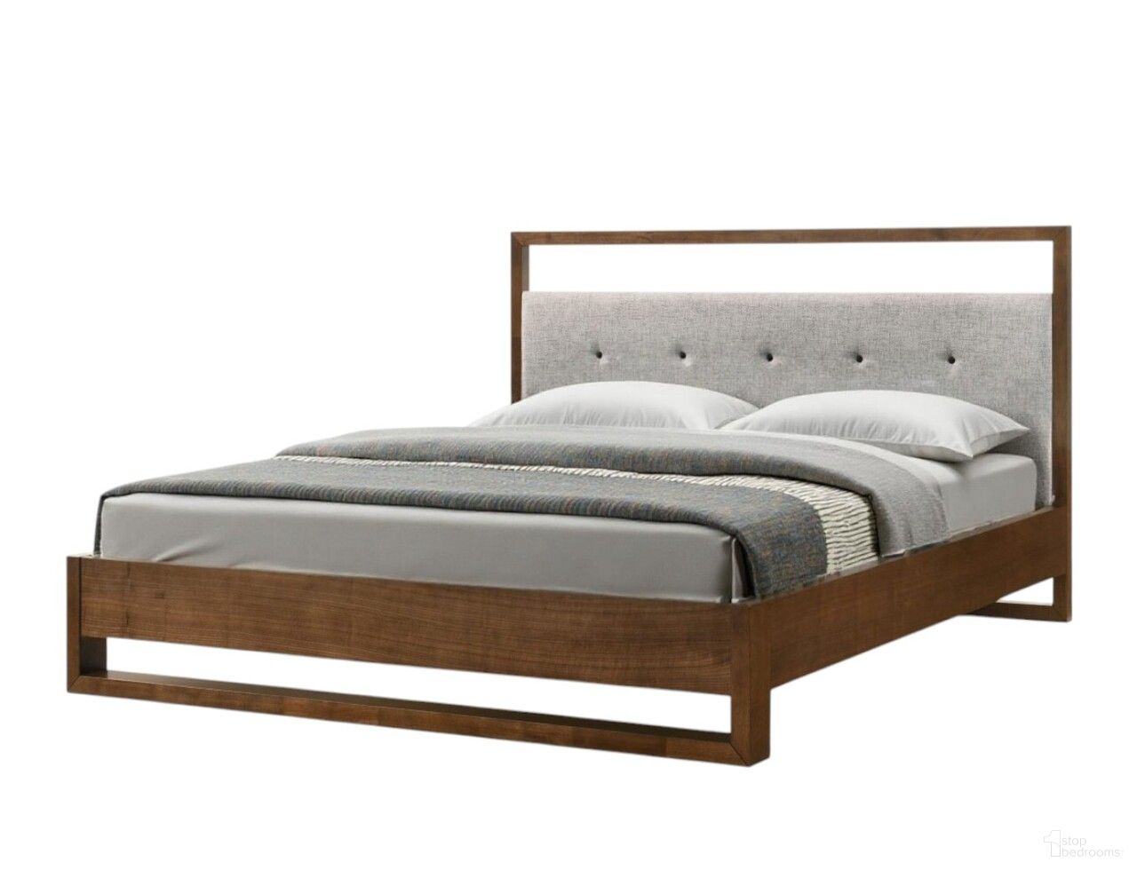 The appearance of Wood Tufted Upholstered King Bed Frame In Brown and Gray designed by Homeroots in the transitional interior design. This brown and gray piece of furniture was selected by 1StopBedrooms from to add a touch of cosiness and style into your home. Sku: 486247. Material: Fabric. Bed Size: King. Bed Type: Upholstered Bed.