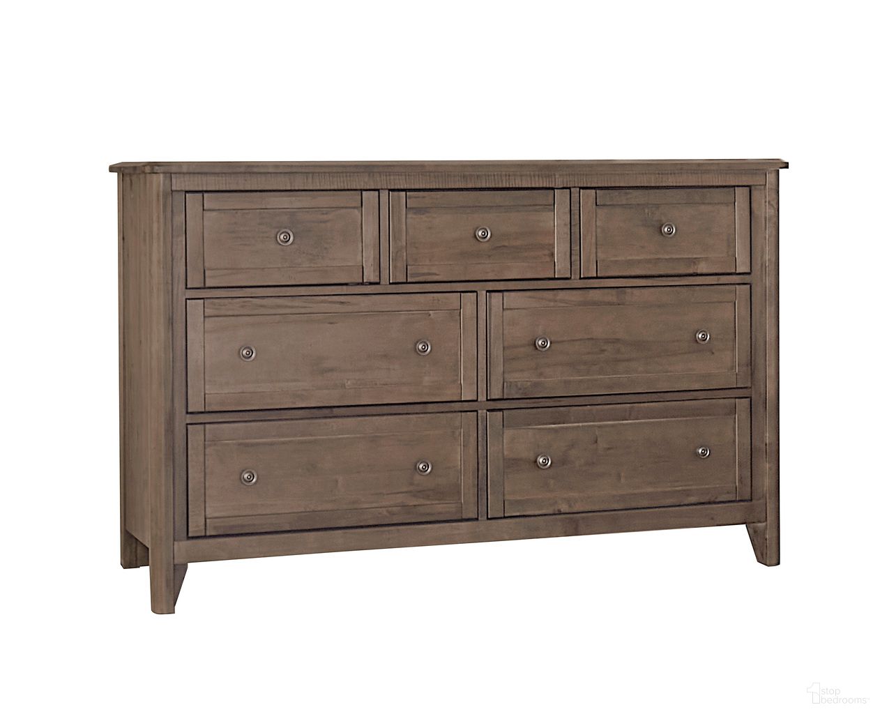 The appearance of Woodbridge 7 Drawer Dresser In Dark Cashmere designed by Vaughan Bassett in the transitional interior design. This dark cashmere piece of furniture was selected by 1StopBedrooms from Woodbridge Collection to add a touch of cosiness and style into your home. Sku: 820-003. Material: Maple.