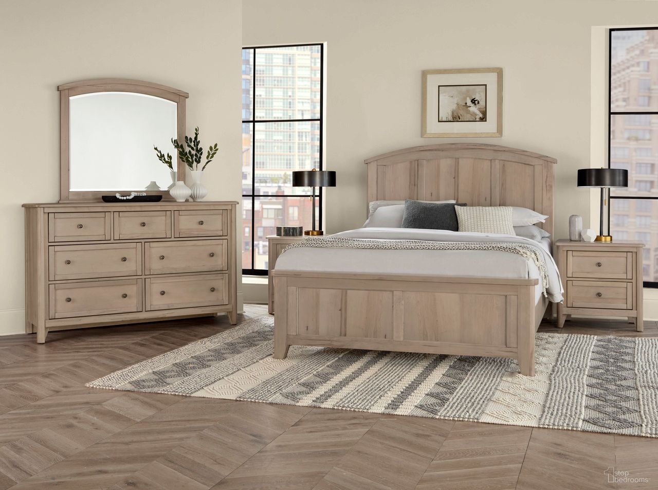 The appearance of Woodbridge Arch Bedroom Set In Shadow Grey designed by Vaughan Bassett in the transitional interior design. This shadow grey piece of furniture was selected by 1StopBedrooms from Woodbridge Collection to add a touch of cosiness and style into your home. Sku: 821-557;821-755;821-922;821-227. Bed Size: California King. Material: Maple.