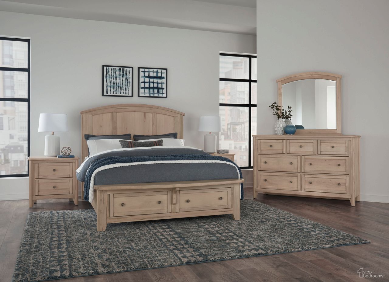 Woodbridge Arch Bedroom Set With Storage Footboard In Clear Maple