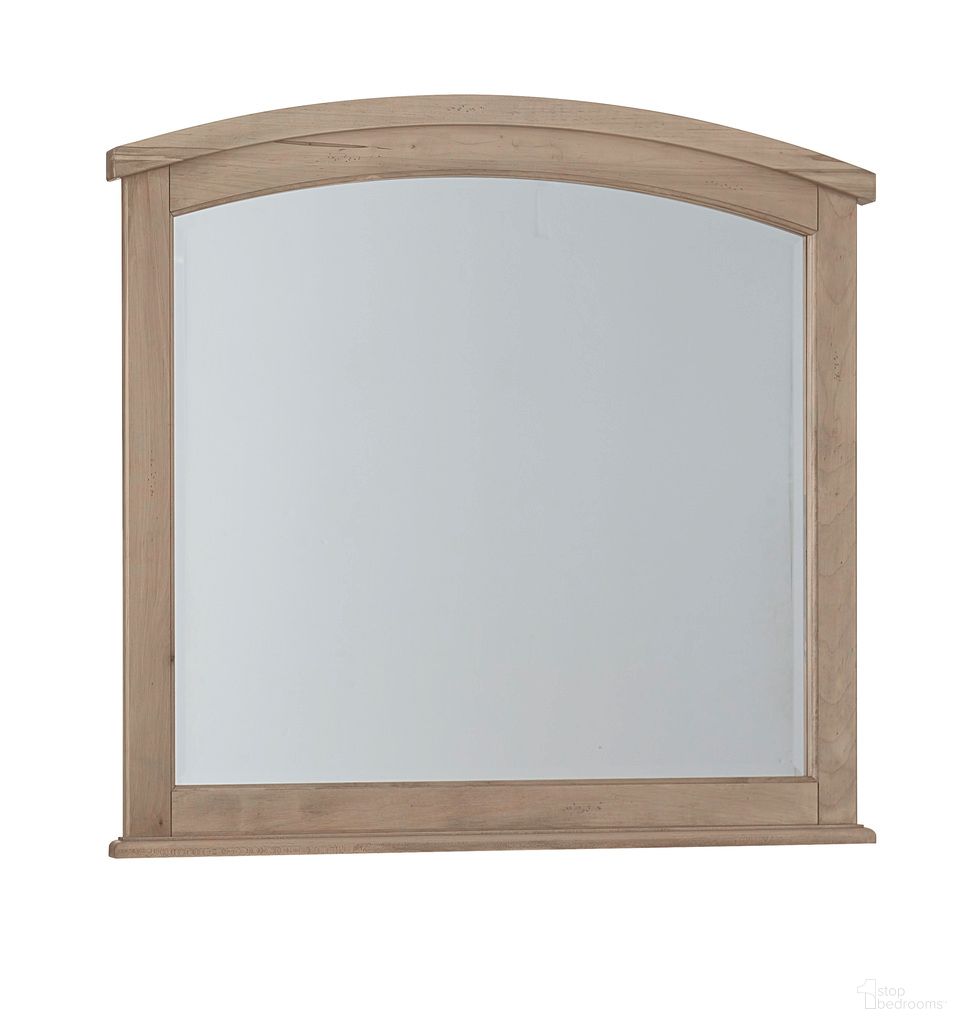The appearance of Woodbridge Arched Mirror In Shadow Grey designed by Vaughan Bassett in the transitional interior design. This shadow grey piece of furniture was selected by 1StopBedrooms from Woodbridge Collection to add a touch of cosiness and style into your home. Sku: 821-447. Material: Maple.