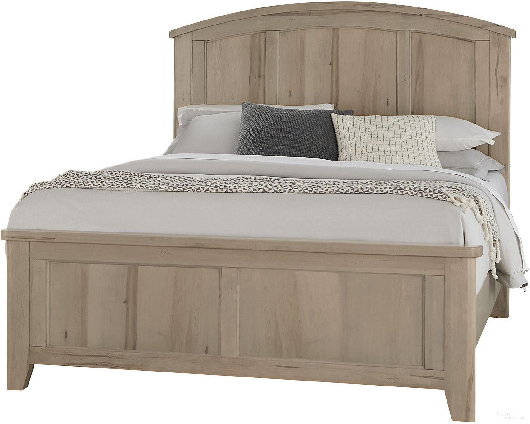 The appearance of Woodbridge Queen Arch Bed In Shadow Grey designed by Vaughan Bassett in the transitional interior design. This shadow grey piece of furniture was selected by 1StopBedrooms from Woodbridge Collection to add a touch of cosiness and style into your home. Sku: 821-557;821-755;821-922. Bed Size: Queen. Material: Maple. Bed Type: Arch Bed.
