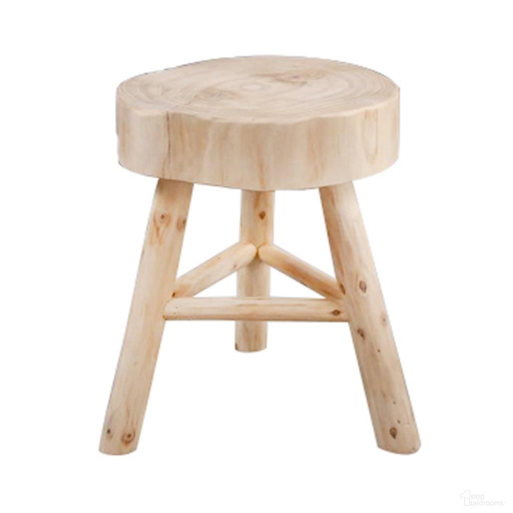 Wooden 16 Inch Stool In Natural