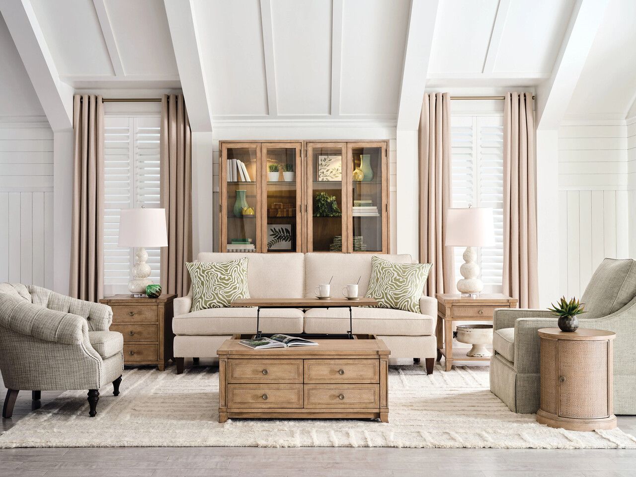 Woodfield Square Occasional Table Set In Caramel