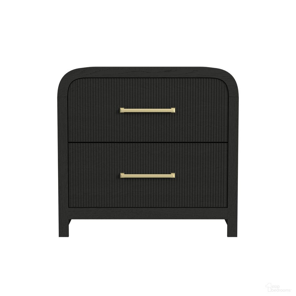 The appearance of Woodridge 2-Drawer Nightstand with USB In Black and Grain designed by Picket House in the modern / contemporary interior design. This black/grain piece of furniture  was selected by 1StopBedrooms from Woodridge Collection to add a touch of cosiness and style into your home. Sku: B-14440-8W-NS2. Material: Paper.