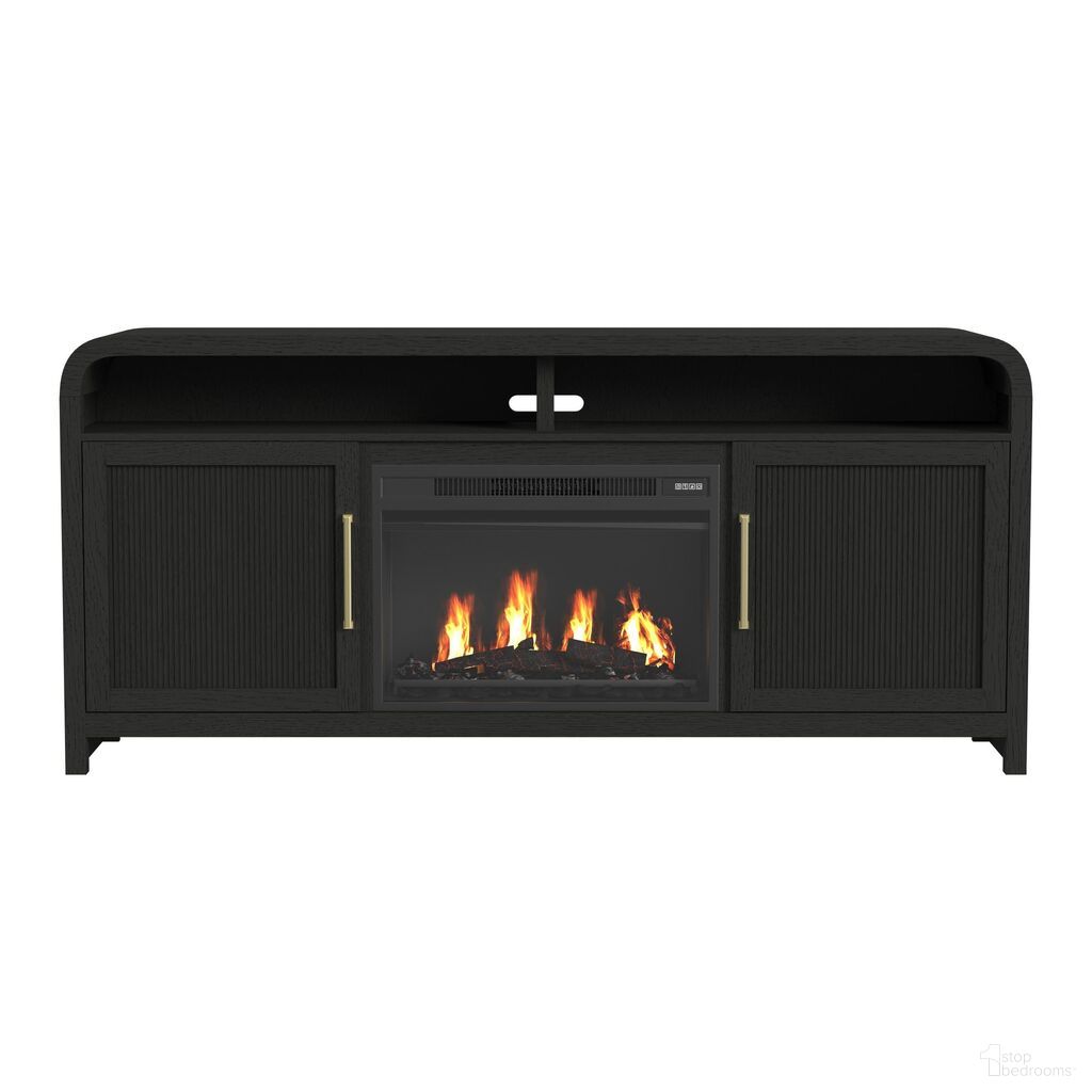 The appearance of Woodridge 70 Inch TV Console with 23 Inch Fireplace Insert In Black and Grain designed by Picket House in the transitional interior design. This black/grain piece of furniture was selected by 1StopBedrooms from Woodridge Collection to add a touch of cosiness and style into your home. Sku: LA-14440-8W-TV1;LA-18020-8-23FP. Material: Paper.