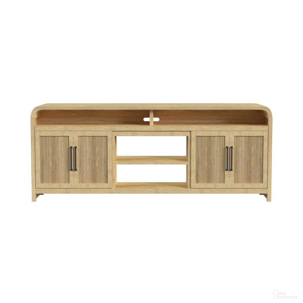 Woodridge 82 Inch TV Console without Fireplace Insert In Natural