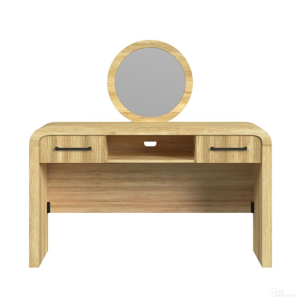 The appearance of Woodridge Dressing Table and Mirror In Natural designed by Picket House in the modern / contemporary interior design. This natural piece of furniture was selected by 1StopBedrooms from Woodridge Collection to add a touch of cosiness and style into your home. Sku: V-14440-6-DT;V-14440-6-DMR. Material: Paper.