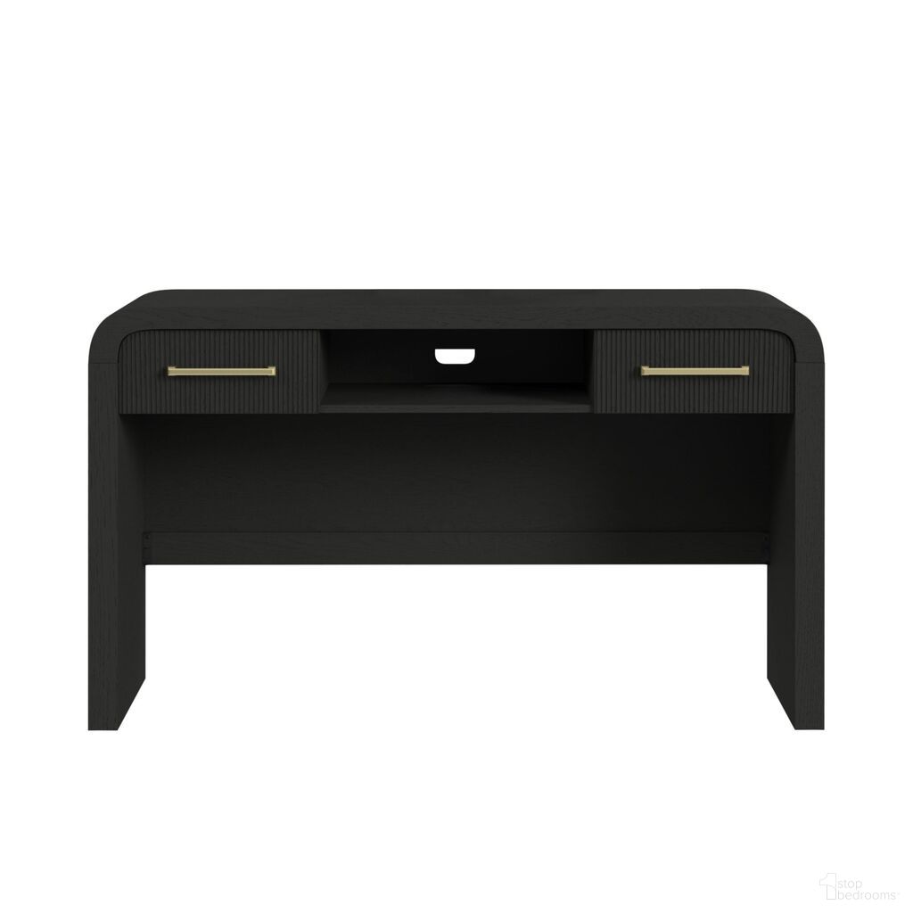 The appearance of Woodridge Dressing Table In Black and Grain designed by Picket House in the modern / contemporary interior design. This black/grain piece of furniture  was selected by 1StopBedrooms from Woodridge Collection to add a touch of cosiness and style into your home. Sku: V-14440-8W-DT. Material: Paper.