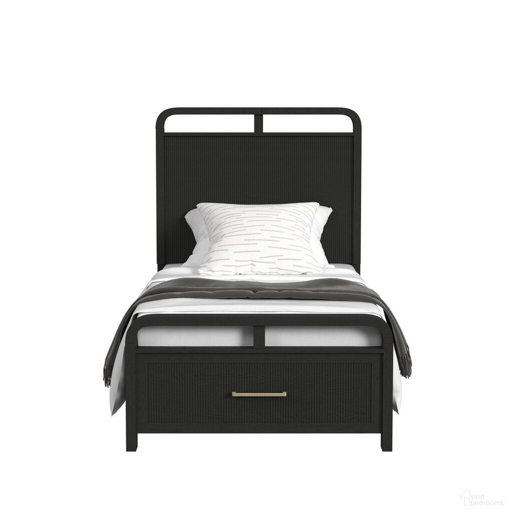 The appearance of Woodridge Twin Storage Bed In Black and Grain designed by Picket House in the modern / contemporary interior design. This black/grain piece of furniture  was selected by 1StopBedrooms from Woodridge Collection to add a touch of cosiness and style into your home. Sku: B-14440-8W-THSF;B-14440-8W-TFSR. Bed Type: Storage Bed. Bed Size: Twin. Material: Paper.