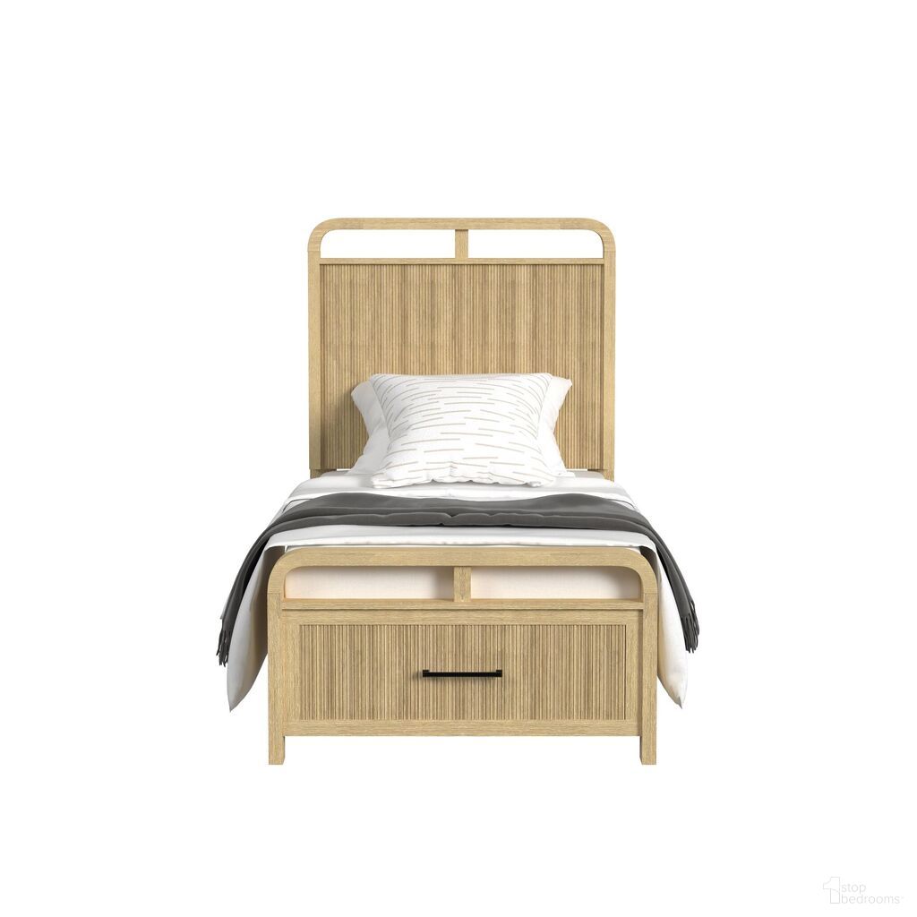 The appearance of Woodridge Twin Storage Bed In Natural designed by Picket House in the modern / contemporary interior design. This natural piece of furniture was selected by 1StopBedrooms from Woodridge Collection to add a touch of cosiness and style into your home. Sku: B-14440-6-THSF;B-14440-6-TFSR. Bed Type: Storage Bed. Bed Size: Twin. Material: Paper.