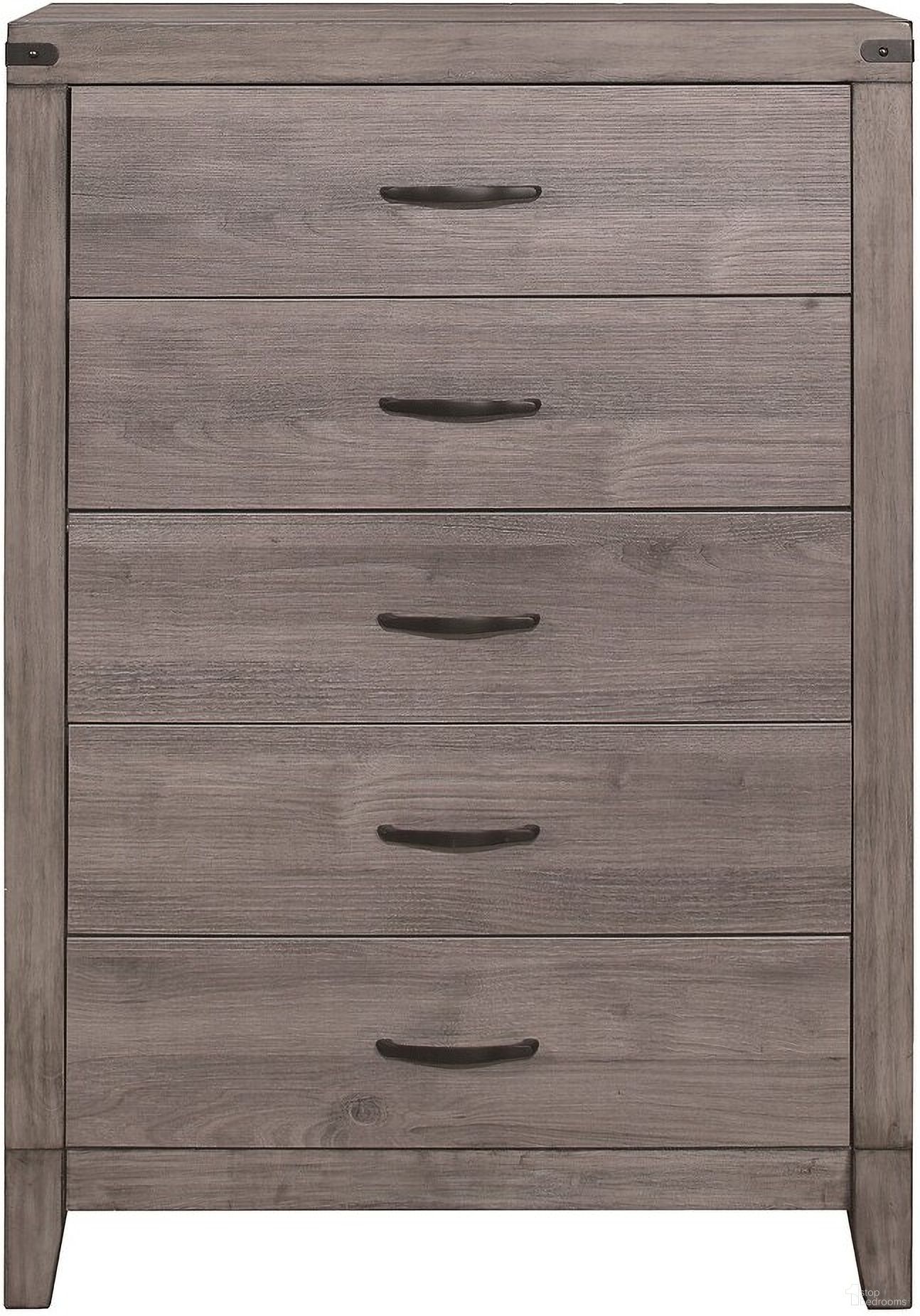 The appearance of Woodrow Black Chest designed by Homelegance in the transitional interior design. This gray piece of furniture  was selected by 1StopBedrooms from Woodrow Collection to add a touch of cosiness and style into your home. Sku: 2042-9. Material: Wood.