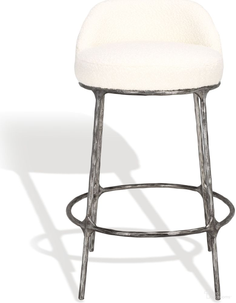 The appearance of Woodsen Boucle Counter Stool In Ivory and Black designed by Safavieh Couture in the modern / contemporary interior design. This ivory/black piece of furniture was selected by 1StopBedrooms from Woodsen Collection to add a touch of cosiness and style into your home. Sku: SFV9524A. Material: Iron.