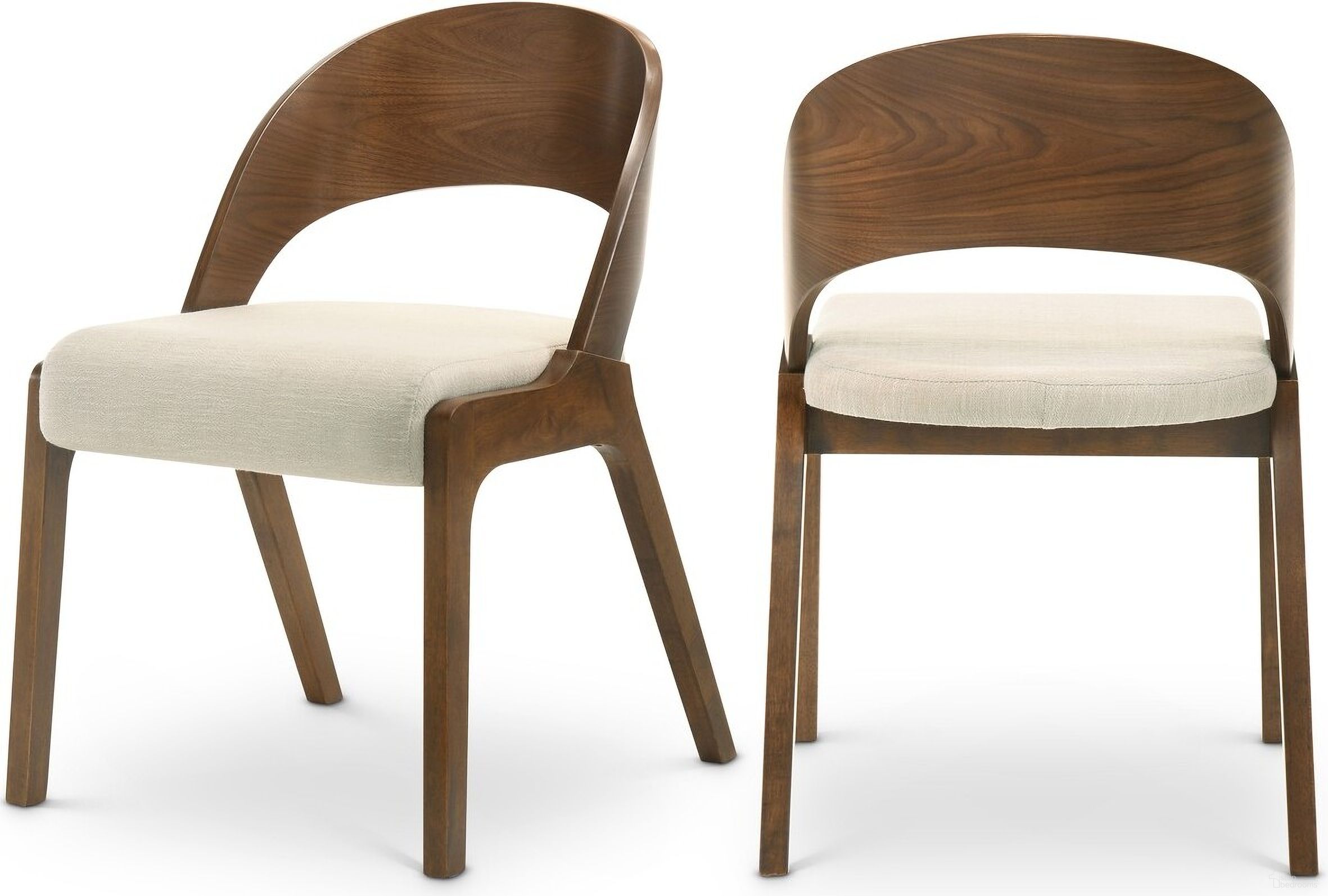 The appearance of Woodson Linen Textured Fabric Dining Chair Set of 2 In Beige designed by Meridian in the transitional interior design. This beige piece of furniture  was selected by 1StopBedrooms from Woodson Collection to add a touch of cosiness and style into your home. Sku: 868Beige-C. Material: Wood. Chair Type: Side Chair.