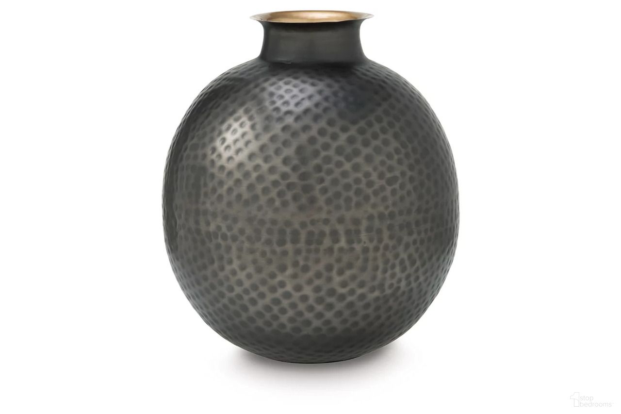 Woody Large Vase In Pewter and Gold