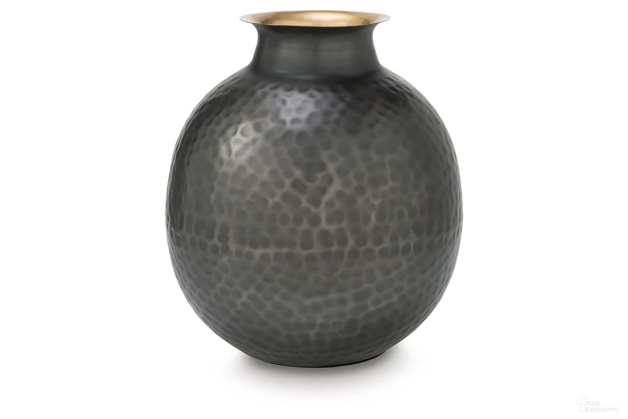Woody Small Vase In Pewter and Gold