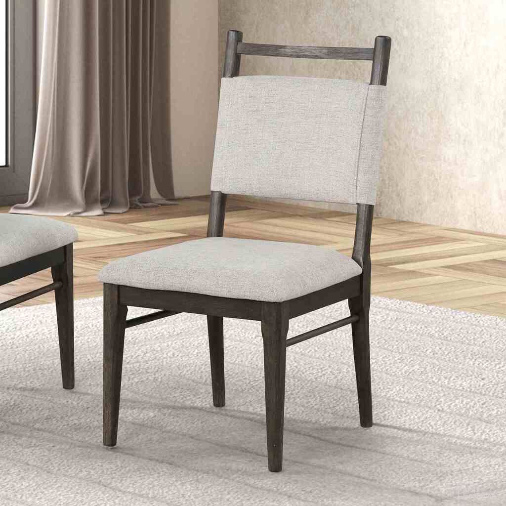 The appearance of Woolwich Side Chair Set of 2 In Dark Walnut designed by Furniture of America in the modern / contemporary interior design. This dark walnut piece of furniture  was selected by 1StopBedrooms from Woolwich Collection to add a touch of cosiness and style into your home. Sku: FM3433DW-SC-2PK. Material: Fabric. Chair Type: Side Chair.