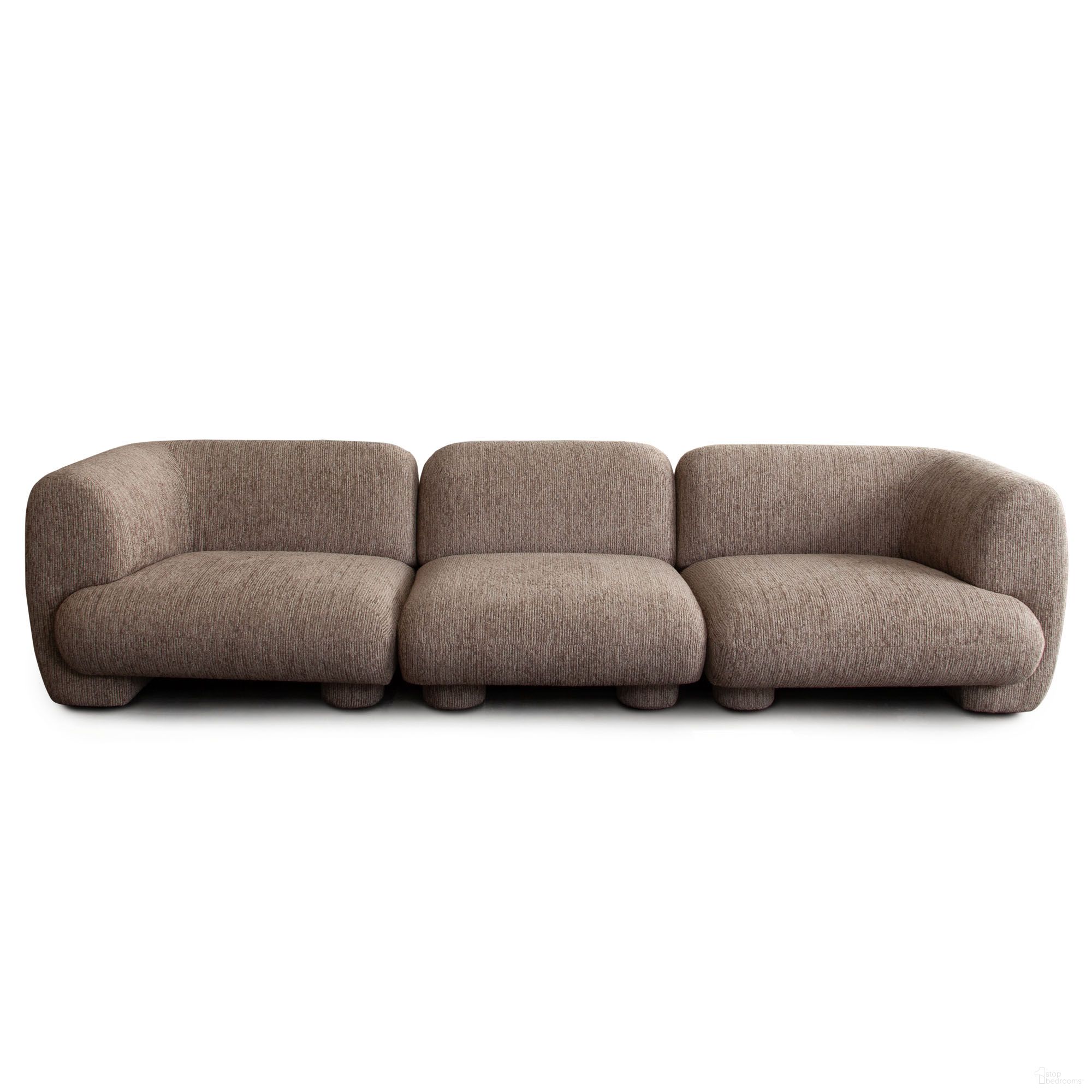 The appearance of Wren 3PC Modular Sofa In Bark Polyester Fabric designed by Diamond Sofa in the modern / contemporary interior design. This bark piece of furniture was selected by 1StopBedrooms from Wren Collection to add a touch of cosiness and style into your home. Sku: WRENLCBK;WRENACBK;WRENRCBK. Material: Fabric.