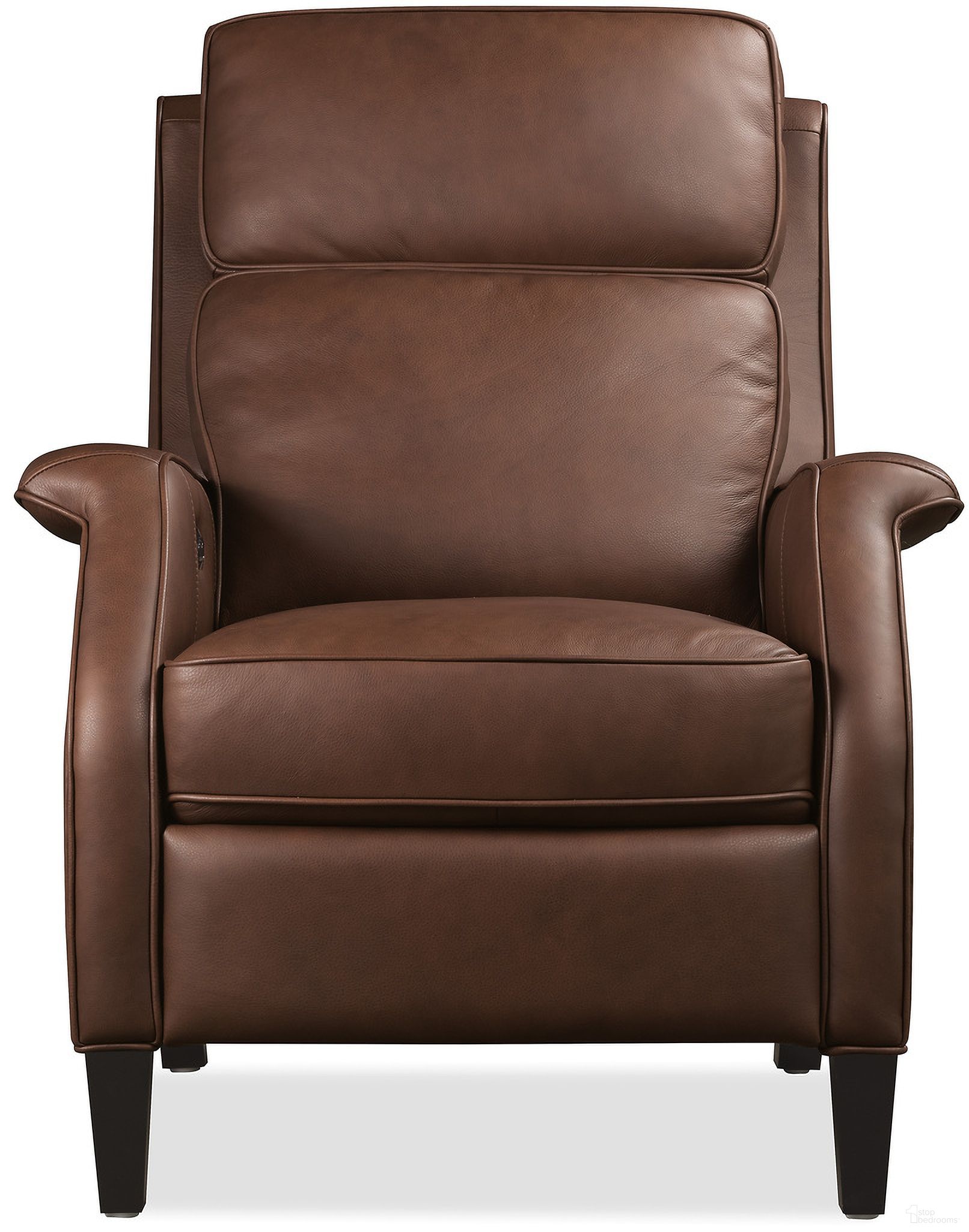 The appearance of Wrenn Power Recliner with Power Headrest In Brown designed by Hooker in the transitional interior design. This brown piece of furniture  was selected by 1StopBedrooms from Wrenn Collection to add a touch of cosiness and style into your home. Sku: RC829-PH-087. Material: Leather.