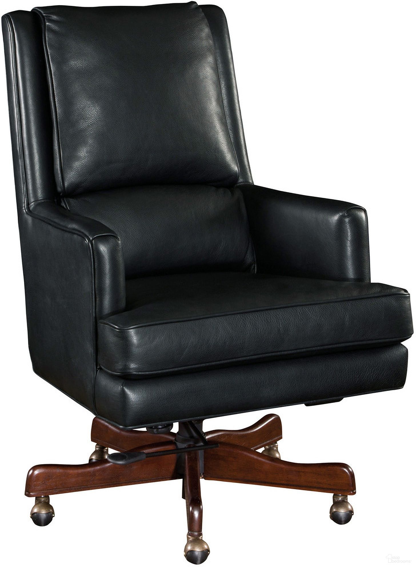 EC Wright Black Leather Executive Swivel Tilt Chair