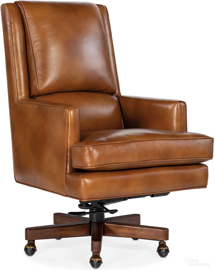 The appearance of Wright Executive Swivel Tilt Chair In Brown designed by Hooker in the traditional interior design. This brown piece of furniture was selected by 1StopBedrooms from EC Collection to add a touch of cosiness and style into your home. Sku: EC387-C7-085. Material: Leather.