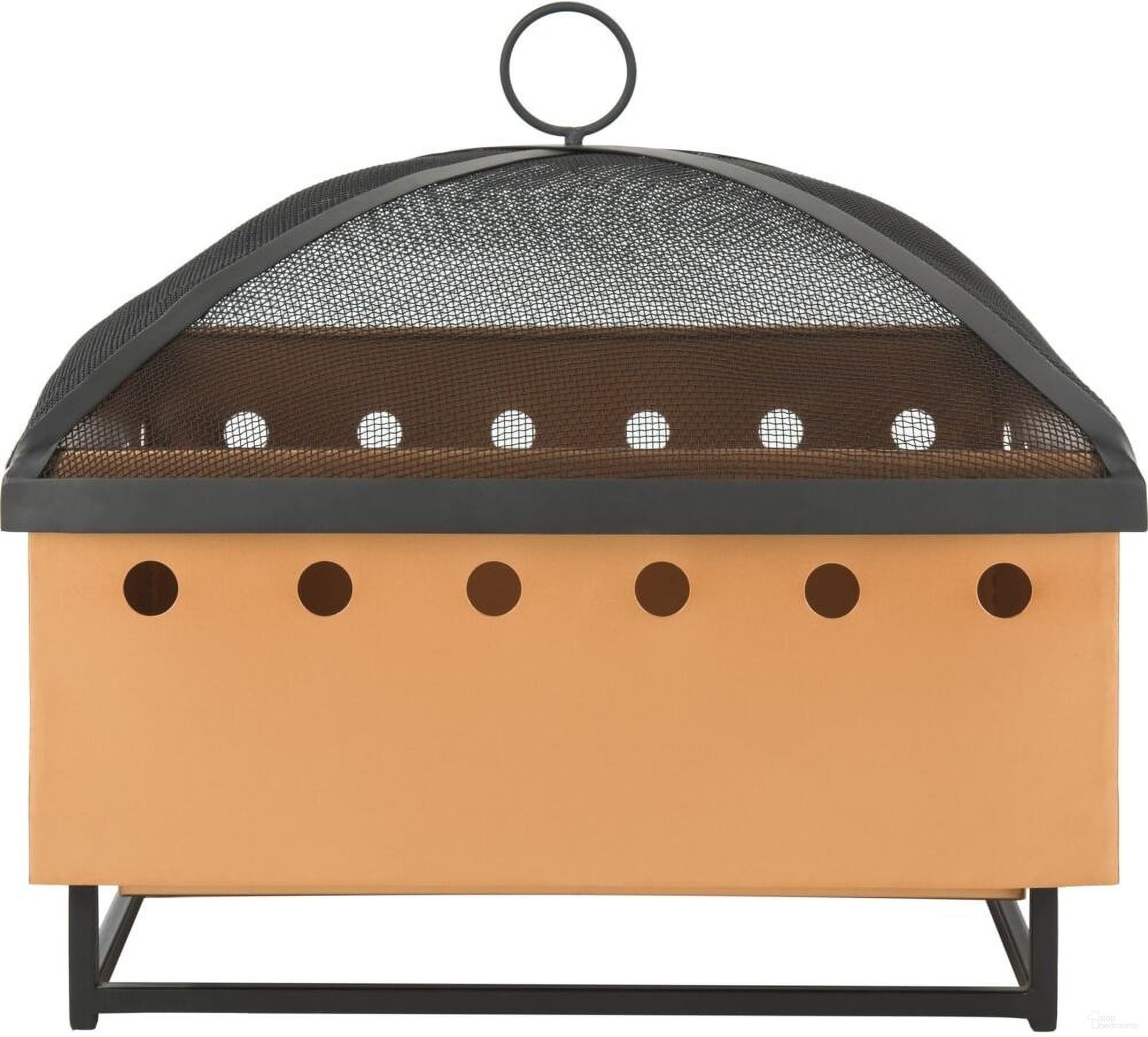 The appearance of Wyatt Copper and Black Square Fire Pit designed by Safavieh in the modern / contemporary interior design. This black and copper piece of furniture was selected by 1StopBedrooms from Wyatt Collection to add a touch of cosiness and style into your home. Sku: PIT2004A. Material: Steel.