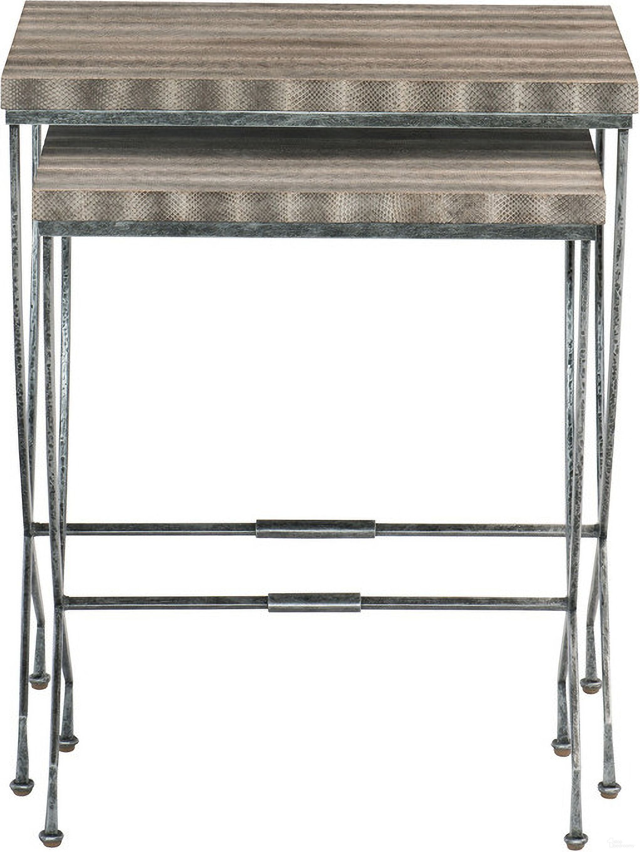 The appearance of Wyman Nesting Tables designed by Bernhardt in the traditional interior design. This aged pewter piece of furniture  was selected by 1StopBedrooms from Wyman Collection to add a touch of cosiness and style into your home. Sku: 369027. Material: Wood.