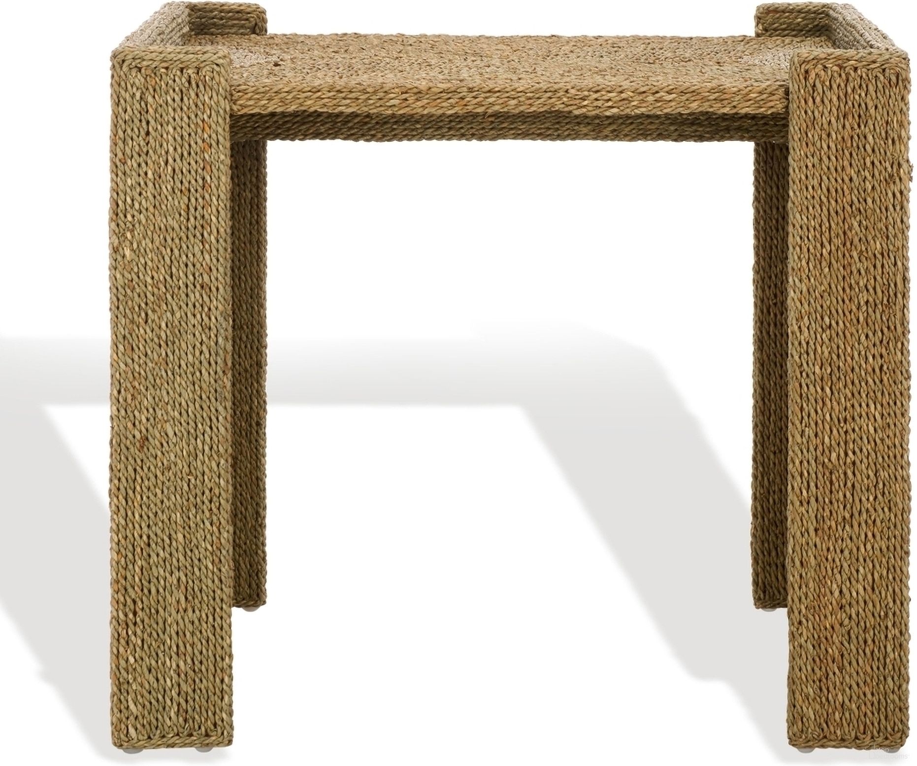 The appearance of Wynima Sea Grass Accent Table In Natural designed by Safavieh Couture in the modern / contemporary interior design. This natural piece of furniture  was selected by 1StopBedrooms from Wynima Collection to add a touch of cosiness and style into your home. Sku: CWK2008B. Material: Iron.