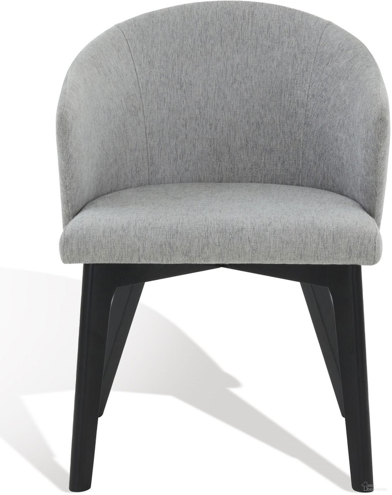 Wynonna Linen Dining Chair In Grey and Black