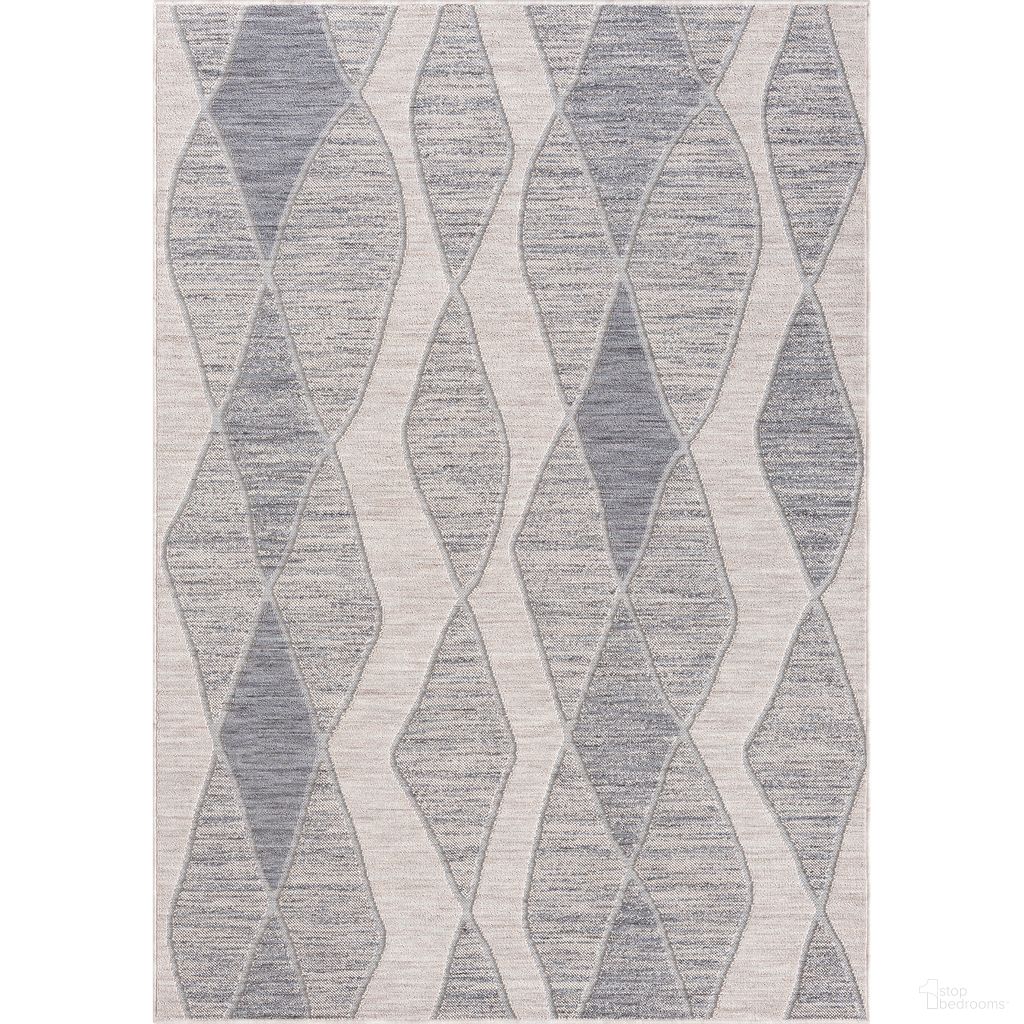 Wynta Geometric Power-Loomed Indoor/Outdoor Area Rug In Blue