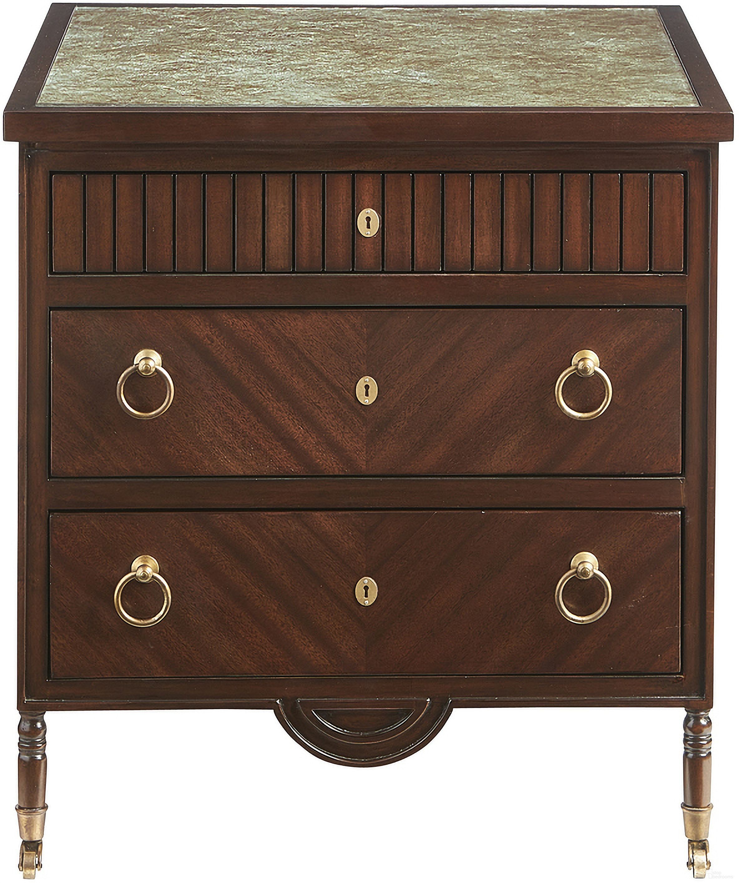 The appearance of Xander Side Table In Mahogany and Brass designed by Maitland-Smith in the interior design. This mahogany/brass piece of furniture was selected by 1StopBedrooms from Maitland Smith Collection to add a touch of cosiness and style into your home. Sku: CJ8371-32. Material: Mahogany.