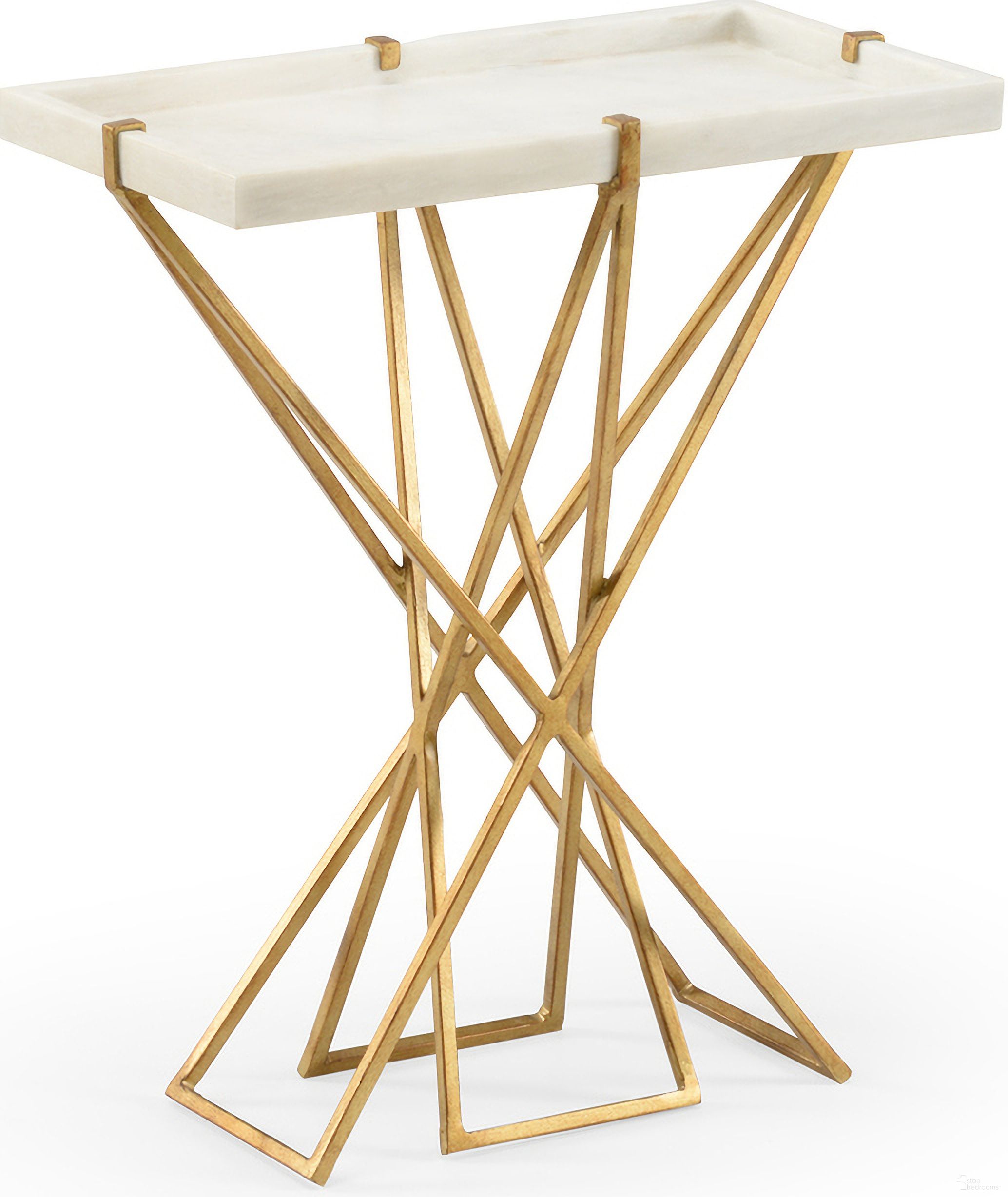 The appearance of Xavier Table In Gold designed by Wildwood in the modern / contemporary interior design. This gold piece of furniture  was selected by 1StopBedrooms from Wildwood Collection to add a touch of cosiness and style into your home. Sku: 490334. Material: Stone.