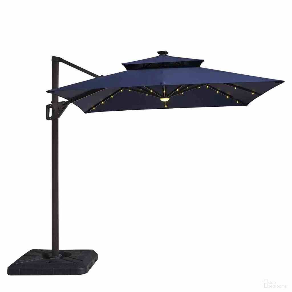 The appearance of Xico 8 Foot Square Umbrella In Double Top In LED Light and Control In Teal designed by Furniture of America in the modern / contemporary interior design. This teal piece of furniture was selected by 1StopBedrooms from Xico Collection to add a touch of cosiness and style into your home. Sku: LA-A030TL;LA-A033BK. Material: Aluminum.