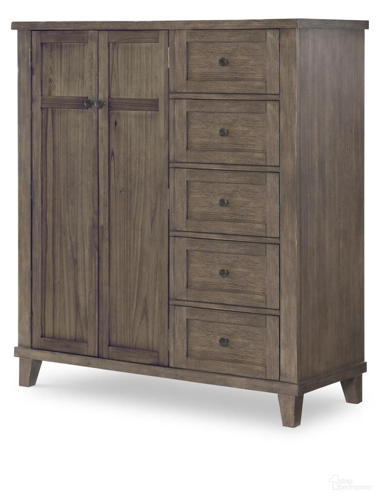 The appearance of XXX's and OOO's 2 Door and 5 Drawer Chest In Cocoa designed by Legacy Classic in the transitional interior design. This cocoa piece of furniture  was selected by 1StopBedrooms from XXX's And OOO's Collection to add a touch of cosiness and style into your home. Sku: TY4422-2400. Material: Oak Veneer.
