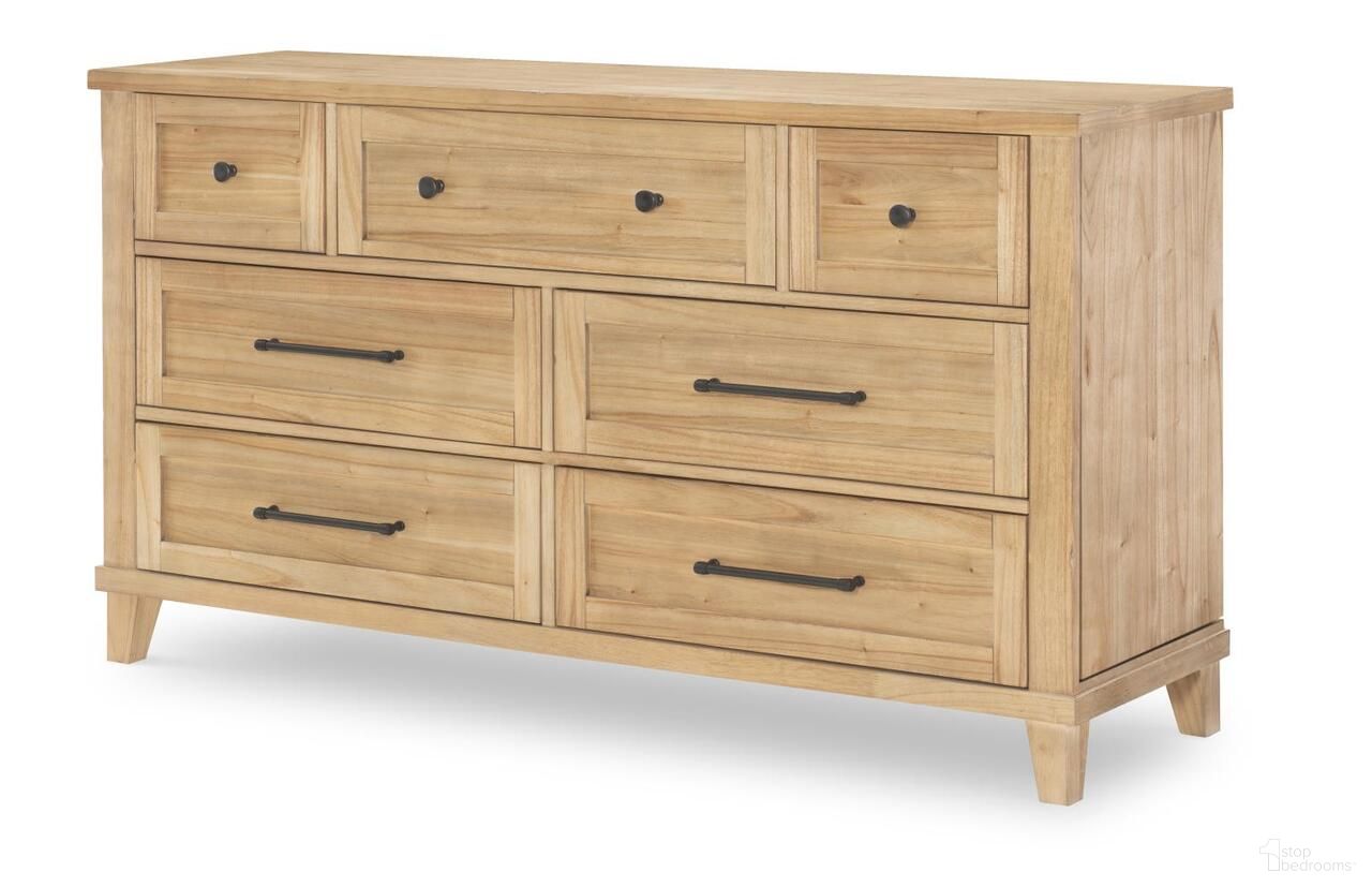 The appearance of XXX's and OOO's 7 Drawer Dresser In Amber designed by Legacy Classic in the transitional interior design. This amber piece of furniture  was selected by 1StopBedrooms from XXX's And OOO's Collection to add a touch of cosiness and style into your home. Sku: TY4420-1200. Material: Mindi Veneer.