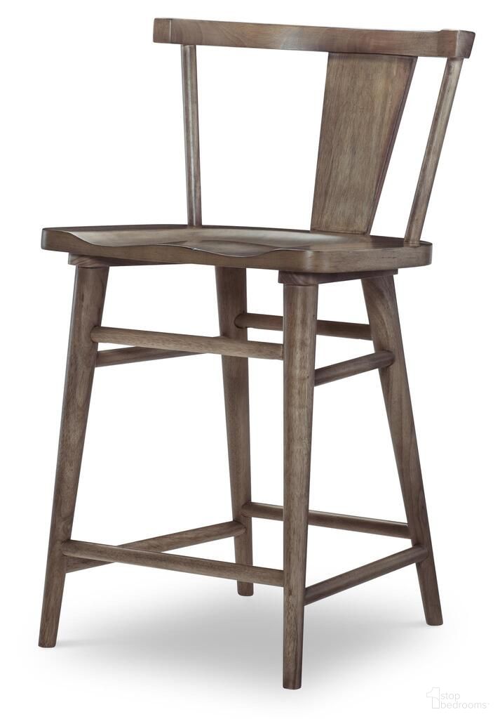 XXX's And OOO's Counter Height Splat Back Chair Set of 2 In Cocoa
