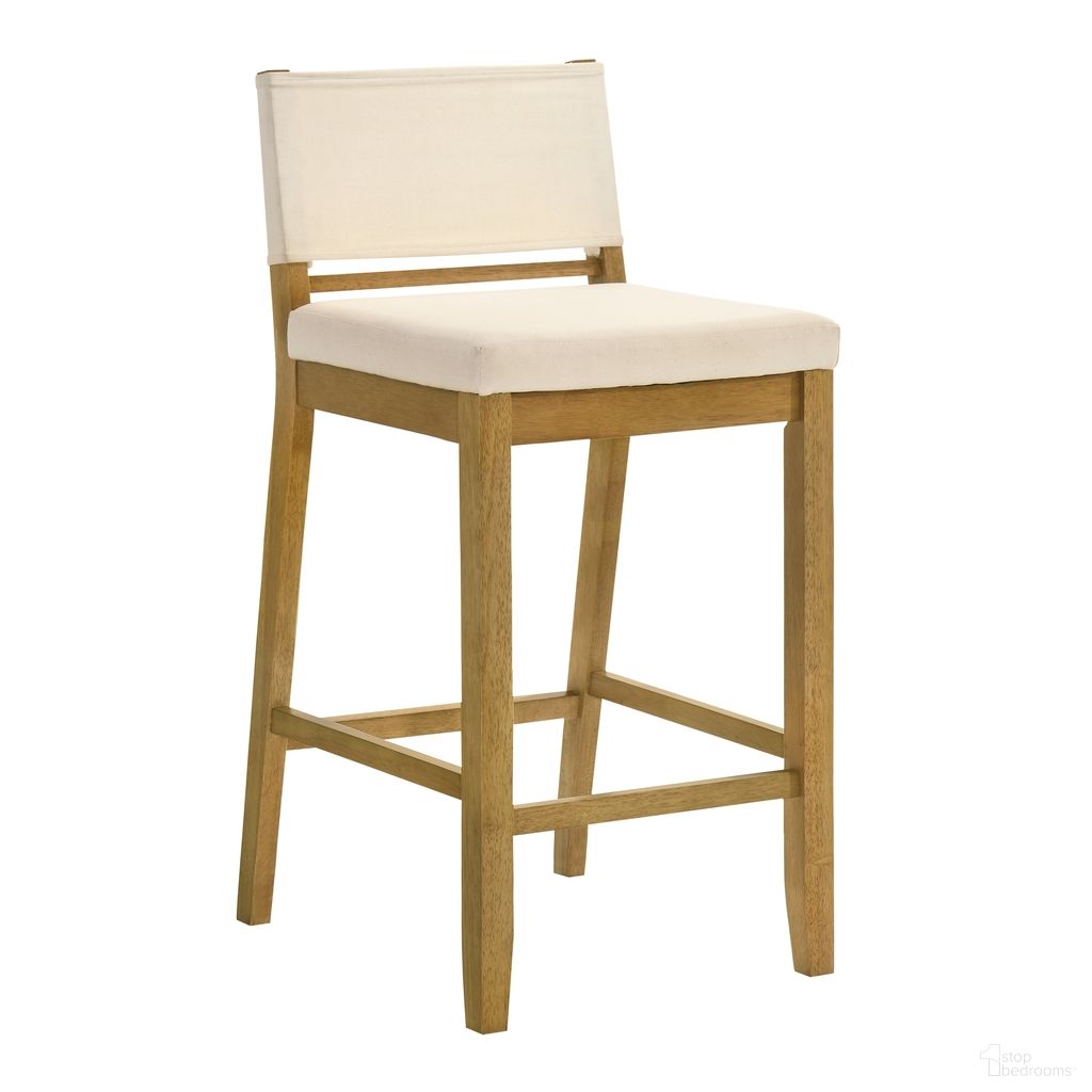Yaneli Bar Height Bar Stool In Amber Glow and White