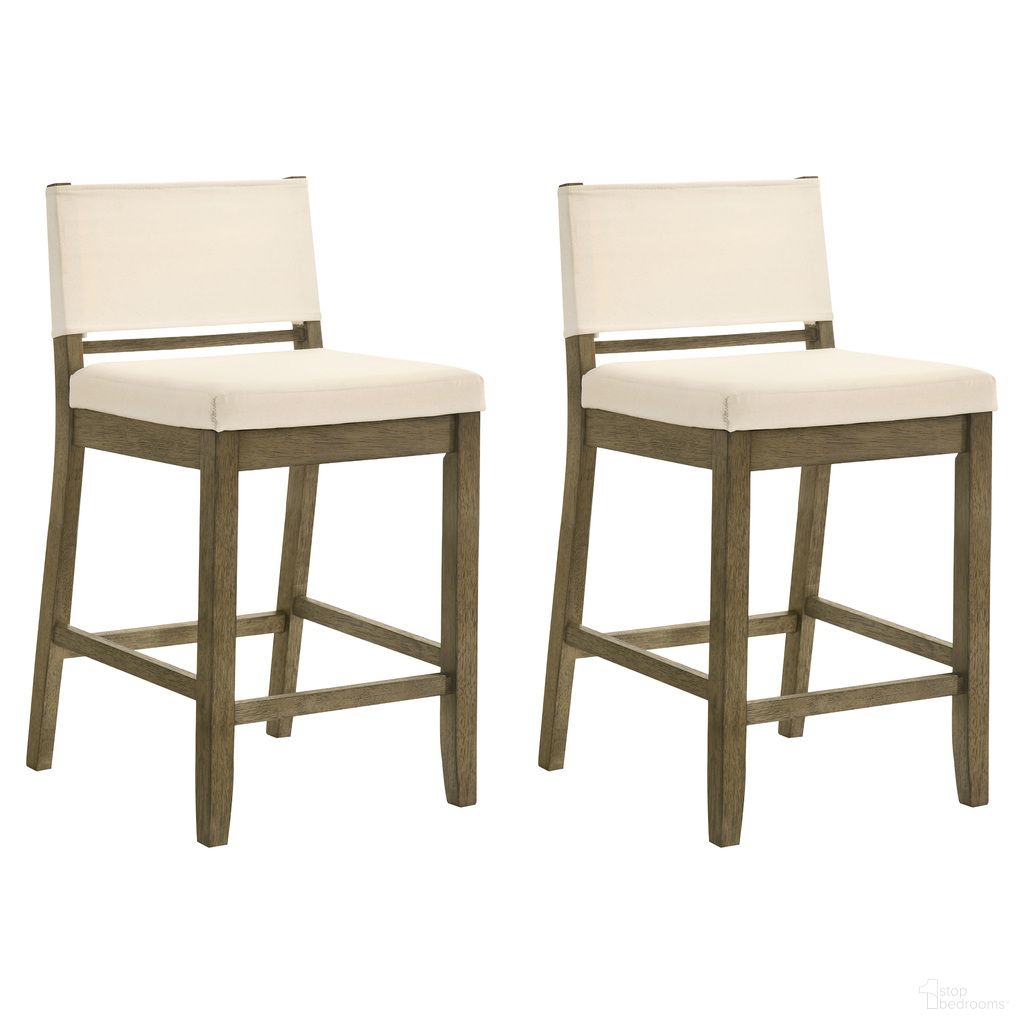 The appearance of Yaneli Counter Height Bar Stool Set of 2 In Putty Brown and White designed by Armen Living in the modern / contemporary interior design. This putty brown and white piece of furniture was selected by 1StopBedrooms from Yaneli Collection to add a touch of cosiness and style into your home. Sku: LCYABAWHPB26;LCYABAWHPB26. Material: Polyester.